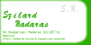 szilard madaras business card